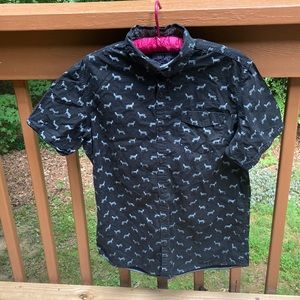 Broken Threads black cotton zebra shirt